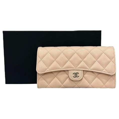 portafoglio chanel beige